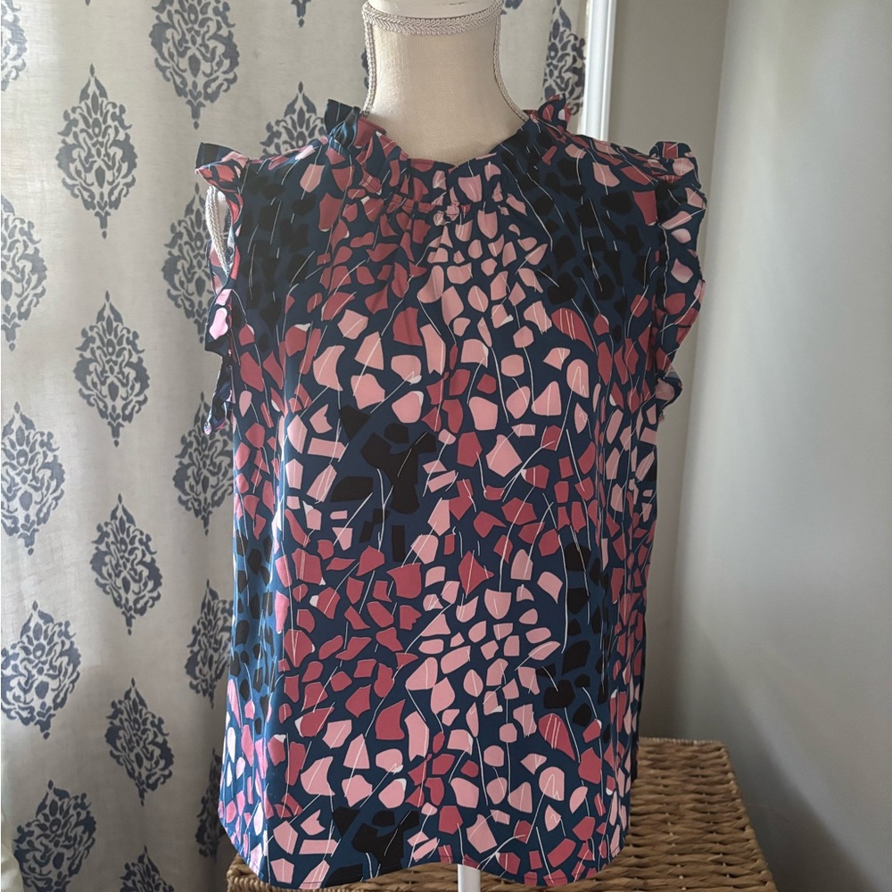THML Pink & Blue Patterned Top